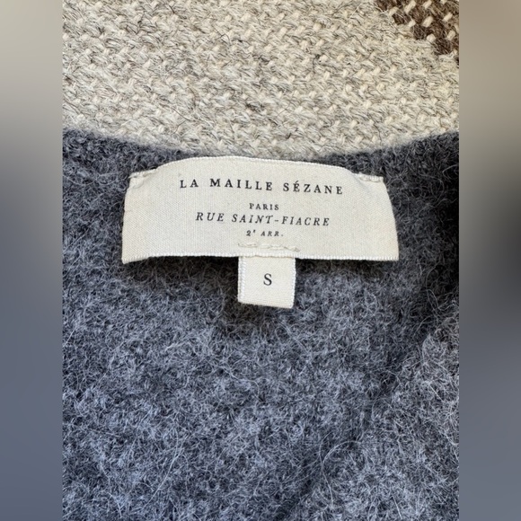 Sezane Barry V-Neck Sweater XS - Charcoal Grey - Picture 3 of 12